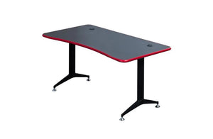 1600Mm Gaming Desk With Black Double Wave Top And Black Modern Splayed Leg