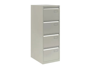 AOC Filing Cabinet Foolscap Flush Front with Four Drawer - Goose Grey