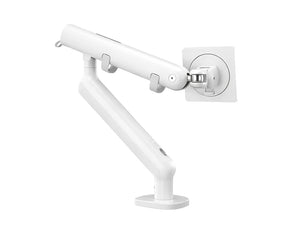 Aura Single Spring Flat Screen Monitor Arm White