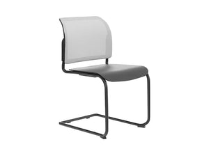 Bit Plastic Seat And Mesh Backrest Chair Cantilever Frame Model 555V