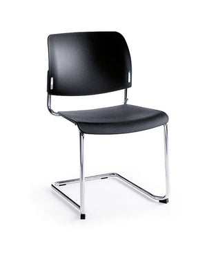 Bit Plastic Seat And Mesh Backrest Chair 4 Legged Frame Model 555H 7
