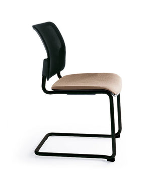 Bit Upholstered Seat And Plastic Backrest Chair 4 Legged Frame Model 560H 6