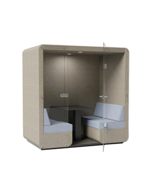 Bob Roofed 2 Seater Open Meeting Den with Wall