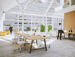 Buronomic Cohesion Co Working Table 7 With Metal Leg In Coworking Spirit