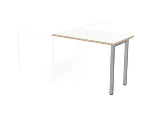 C Sense Return Desk With Open Leg For Single Desk