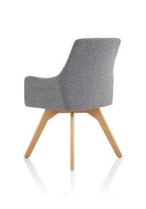Carmen Grey Fabric Wooden Leg Visitor Chair BR000224 10