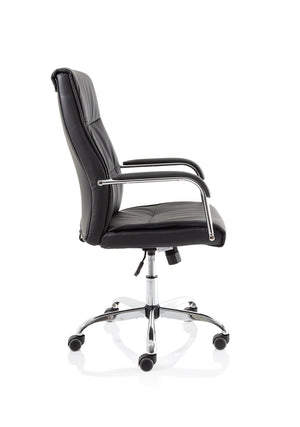 Carter Black Luxury Faux Leather Chair With Arms EX000148 9