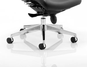 Chiro Plus Ultimate Black Leather With Arms With Headrest Image 14