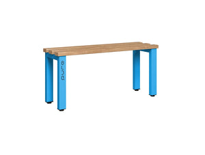 Cloakroom Standard Single-Sided Bench - Cornflower Blue & Beech