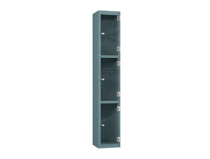Crystal 3-Door Steel Locker - Slate Grey
