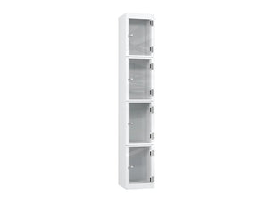 Crystal 4-Door Steel Locker - Arctic White