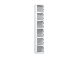 Crystal 6-Door Steel Locker - Arctic White