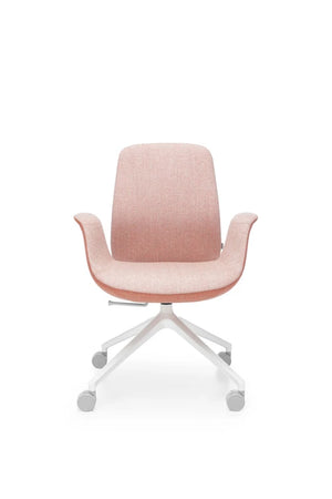 Ellie High Backrest Swivel Armchair With 4 Star Base 16