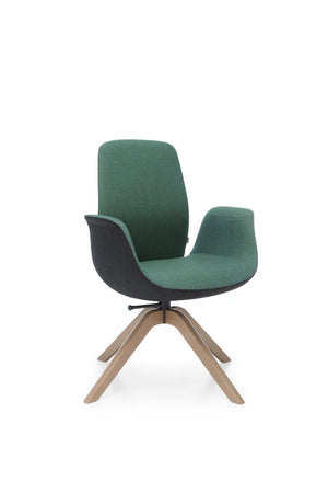 Ellie High Backrest Swivel Armchair With 4 Star Base 8