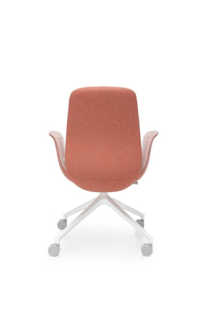 Ellie Low Backrest Swivel Armchair With 4 Star Base 12