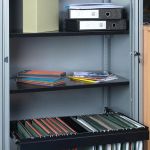 Essential Roll Out Suspension Filing Frame in Tambour Door Unit