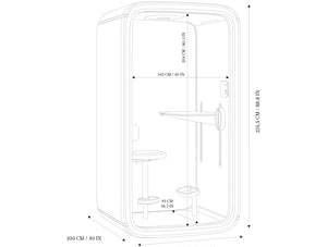 Framery One Phone Booth Dimensions