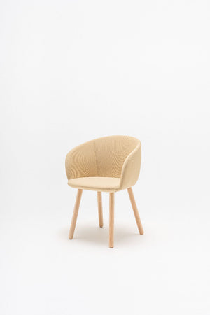 Grace Office Chair with Four Wooden Legs 3