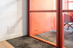 Hako Meeting Booth XL with Tub Chairs in Breakout Setting