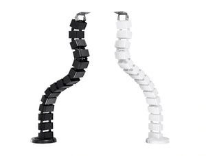 Height Adjustable Square Cable Spine White and Black