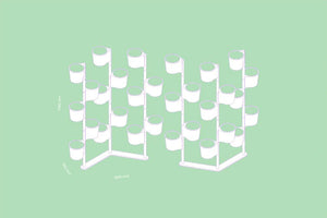 Hevea 5183 Space Partition with Pot Holders Dimensions