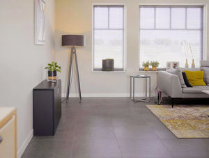 Homefit Smart Cabinet With Height Adjustable Worktop And Storage Shelf In Black In Situ Stored