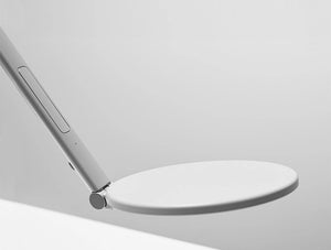 Humanscale Nova Adjustable Desk Light With Charging Desktop Base 3 Disc In Gray