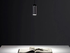 Humanscale Pendant Hanging Quartz Cylinder Vessel Light 4
