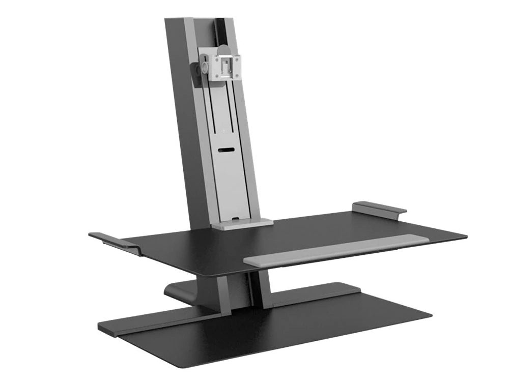 Humanscale Quickstand Sit To Easy And Portable Desk Converter Heavy Mount With Large Platform In Black