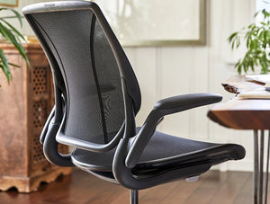 Humanscale Smart Ocean Comfortable Mesh Task Office Chair With Contoured Seat Cushion