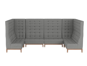 Jig Modular High Back Soft Seating Range In Grey