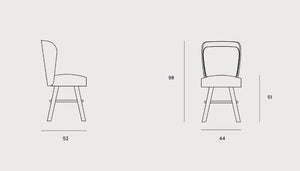 K2 Wooden High Back Lounge Chair Dimensions