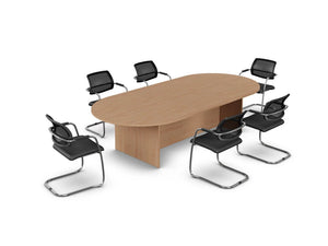 Kito Oval Meeting Table Panel Leg Base 2 Piece Size 3000 Mm X 1400 Mm 12