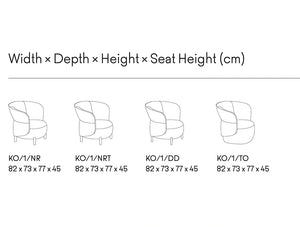 Kori Armchair Dimensions