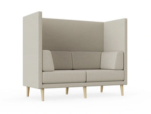 Lenny 2 Seater High Back Chair with Table