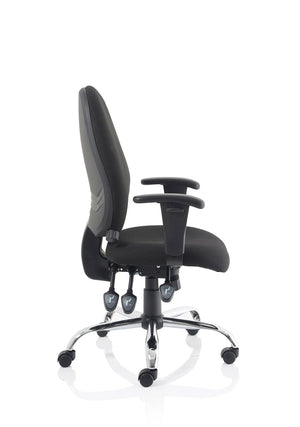 Lisbon Medium Back Task Operator Office Chair With Height Adjustable Arms OP000073 10