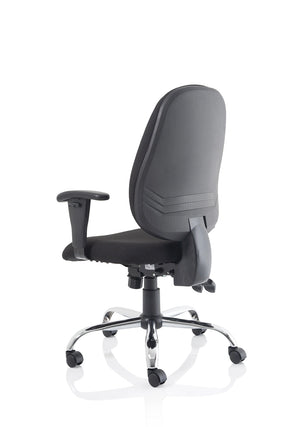 Lisbon Medium Back Task Operator Office Chair With Height Adjustable Arms OP000073 7