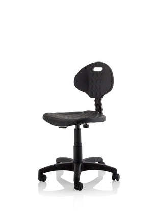 Malaga Task Wipe Clean Operator Chair Black Polyurethane Seat And Back Without Arms OP000088 4