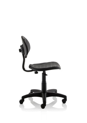 Malaga Task Wipe Clean Operator Chair Black Polyurethane Seat And Back Without Arms OP000088 8