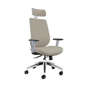 Maldini High Back Office Chair CH0782BEIWH 2