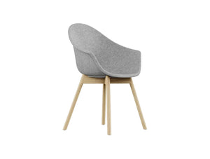 Mamu Moulded Fleece Chair Wooden Leg Nnot Mamu Mm K Dlfl Ash