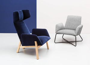 Manta Armchair Club Wooden Leg Ma1L 1