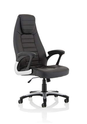 Metropolis High Back Black Leather Look Chair EX000230 1