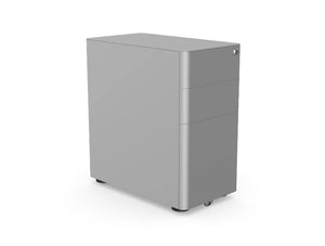 Moda 3 Drawer Slimline Pedestal Metal