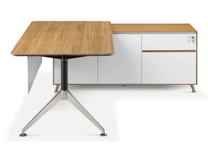 Nero Executive Desk in American Black Walnut with Credenza Unit Right 3