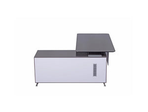 Nero Executive Desk with Credenza Unit Modesty Panel and Cable Management
