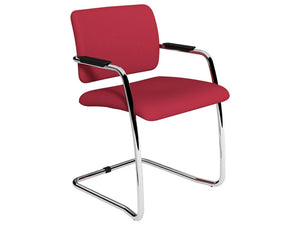 Oq Series Mid Mesh Backrest Stacking Chair  Chrome Frame 6