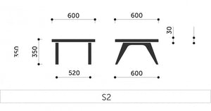October Small Table  Metal Legs 2