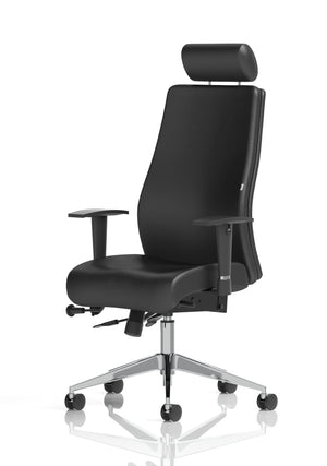 Onyx Ergo Posture Chair Black Fabric Without Headrest With Arms Image 13