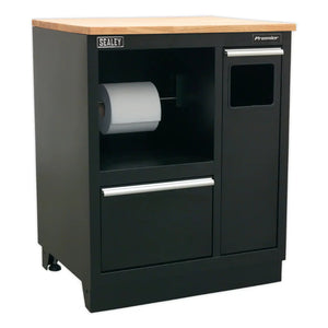 Premier Corner Storage System with Hardwood Worktop 1.71m APMSCOMBO6W 6